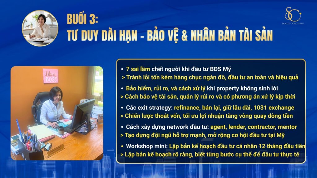 nội dung đào tạo buổi 3 Realestate Mastery